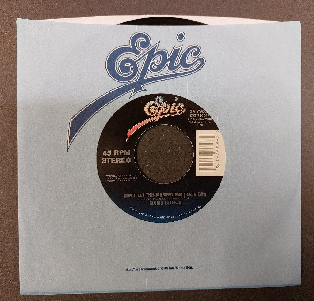Gloria Estefan USA VINYL SINGLE Don't let this moment 70's, Latin en Salsa, Verzenden, 7 inch, Single