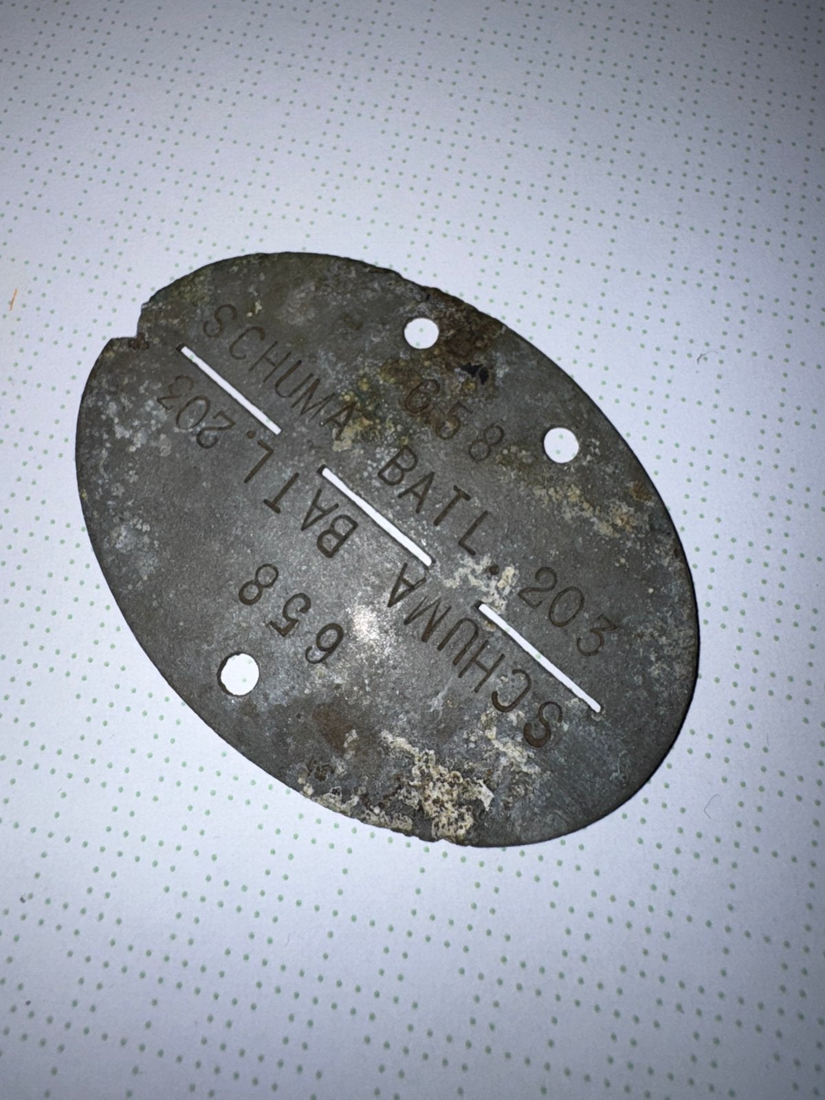 EKM SCHUMA BATL. 203, Verzamelen, Ophalen of Verzenden, Nederland, Embleem of Badge