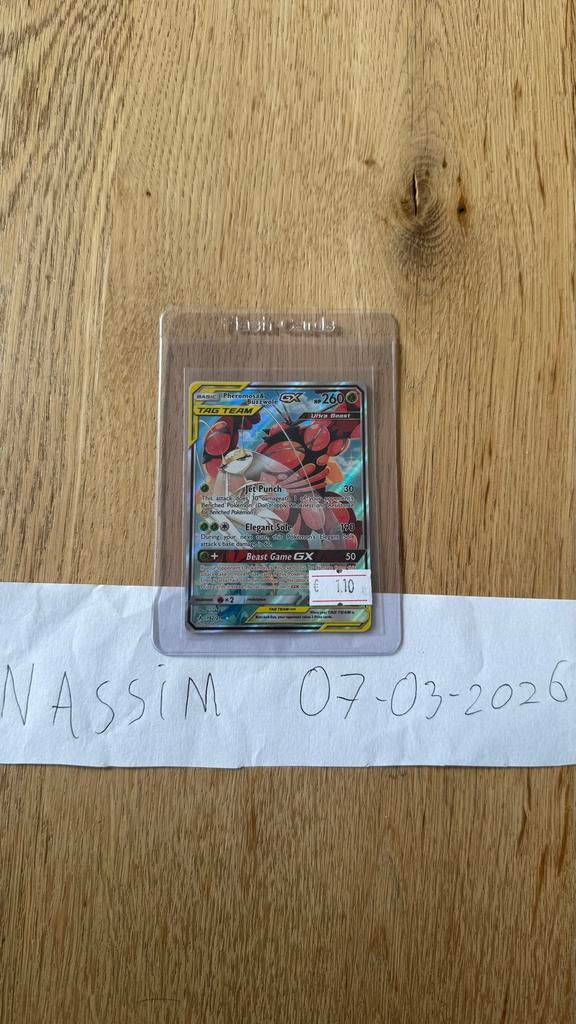 Pheromosa & Buzzwole GX (UNB 192) Alt Art Pokémon Kaart, Ophalen of Verzenden, Zo goed als nieuw, Losse kaart, Foil