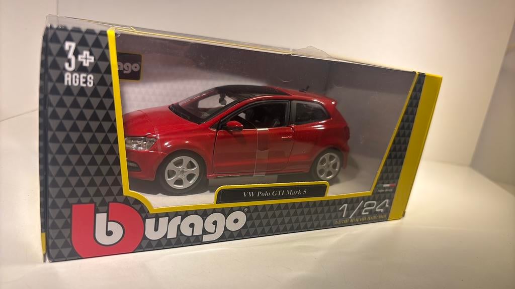 Volkswagen polo gti mark 5 Bburago 1.24, Ophalen of Verzenden, Bburago, A, A