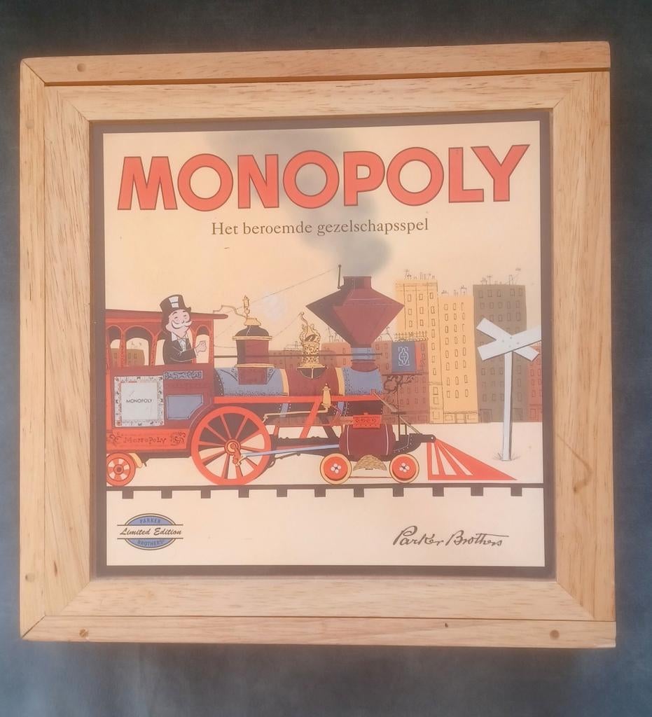 Houten Monopoly spel Parker Brothers Limited edition, Hobby en Vrije tijd, Gezelschapsspellen | Bordspellen, Ophalen of Verzenden