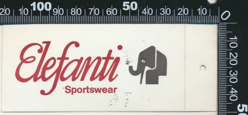 Sticker: Elefanti Sportswear (3), Ophalen of Verzenden, Zo goed als nieuw, Bedrijf of Vereniging