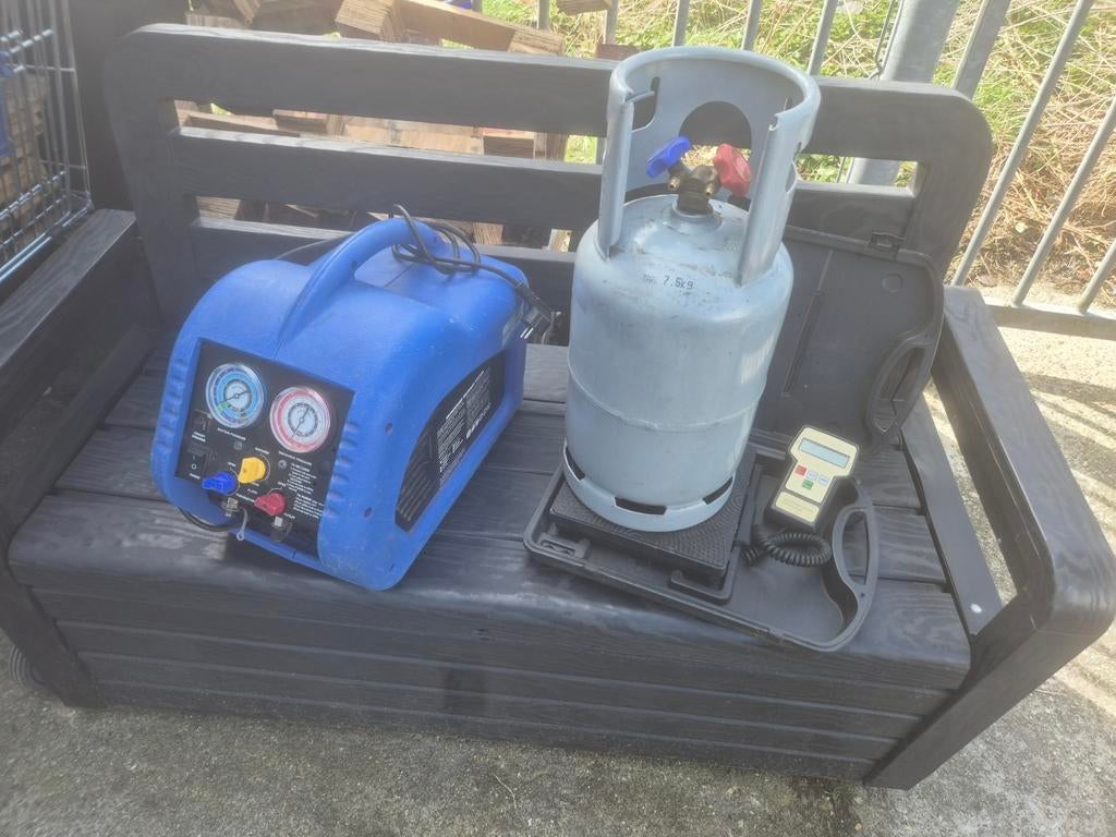 Mastercool afpomp unit+weegschaal en rec cilinder, Ophalen, Gebruikt