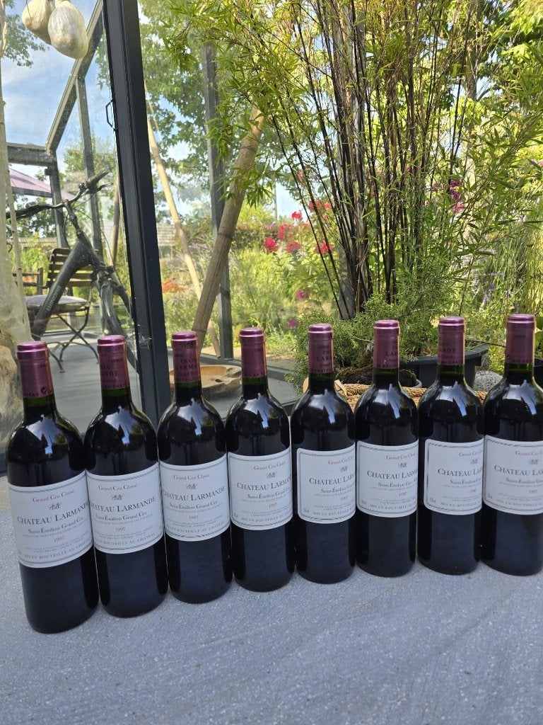8x Château Larmande 1997 – Saint-Émilion Grand Cru Classé, Verzamelen, Wijnen, Ophalen, Frankrijk, Zo goed als nieuw, Rode wijn
