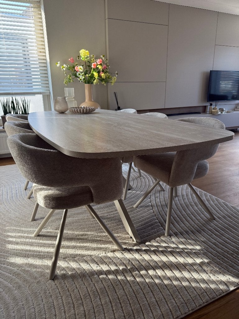 Nieuwe Deens ovale eettafel, 50 tot 100 cm, Vijf personen of meer, Ovaal, Ophalen