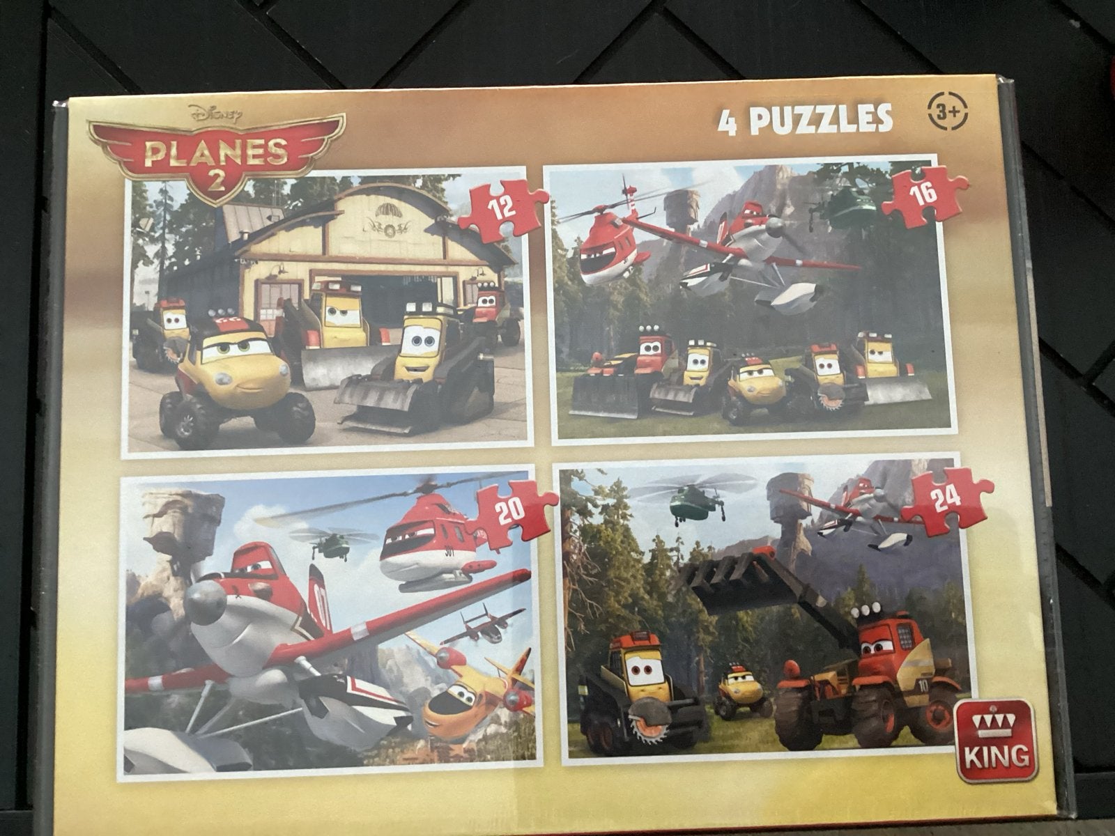 Disney Planes 2 Puzzels - 4 puzzels in 1 doos, Ophalen of Verzenden, Minder dan 500 stukjes, Nieuw, Legpuzzel