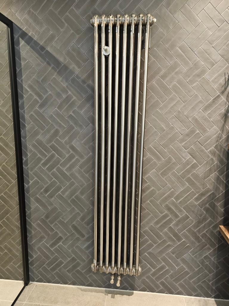 Vintage leden radiator cv, Doe-het-zelf en Verbouw, Verwarming en Radiatoren, Ophalen, Minder dan 60 cm, Radiator, 80 cm of meer