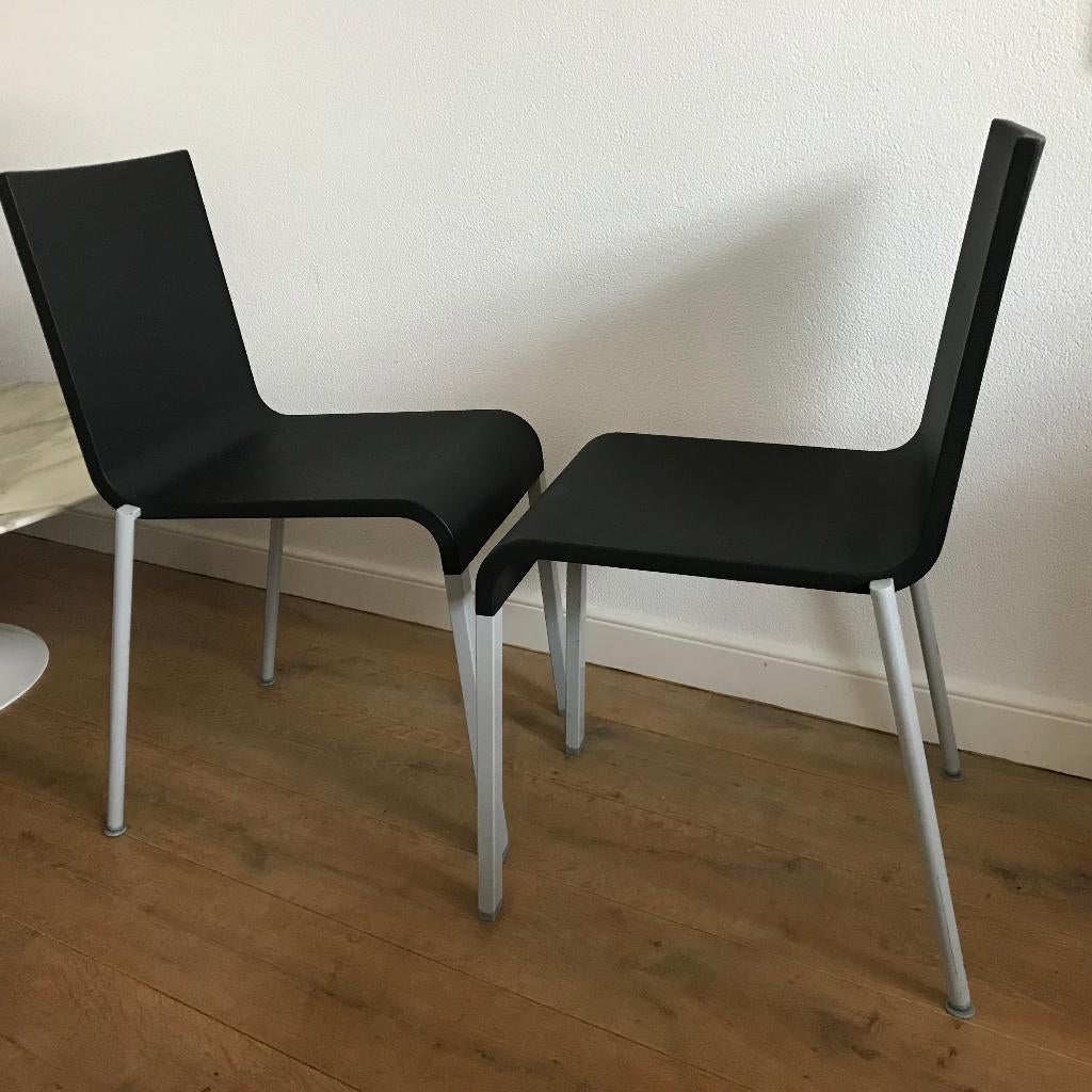 6 Vitra MVS 03 .03 Vitra.03 design stoel stoelen chair zwart, Huis en Inrichting, Stoelen, Kunststof, Gebruikt, Zwart, Ophalen of Verzenden