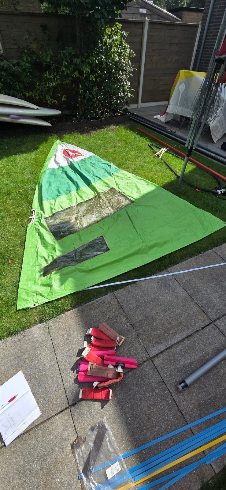 Gebruikt Windsurfzeil 412x250cm, Watersport en Boten, Ophalen, Gebruikt, Zeil