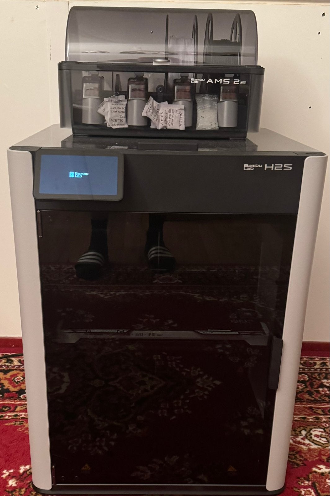 Bambu Lab H2S Combo + AMS | 85 Rollen Filament | Compleet, Computers en Software, 3D Printers, Ophalen, Ingebouwde Wi-Fi, Zo goed als nieuw