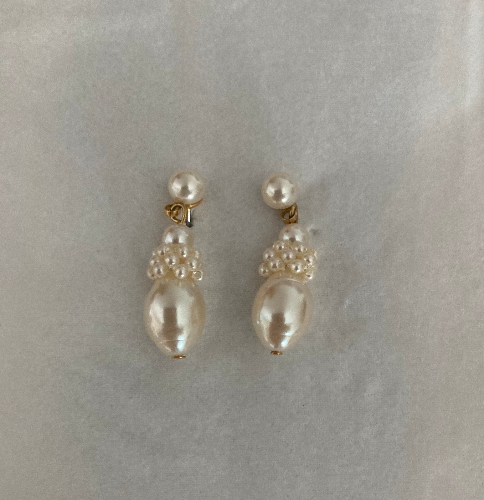 Oorstekers parelmoer, Sieraden, Tassen en Uiterlijk, Oorbellen, Overige materialen, Gebruikt, Wit, Ophalen of Verzenden