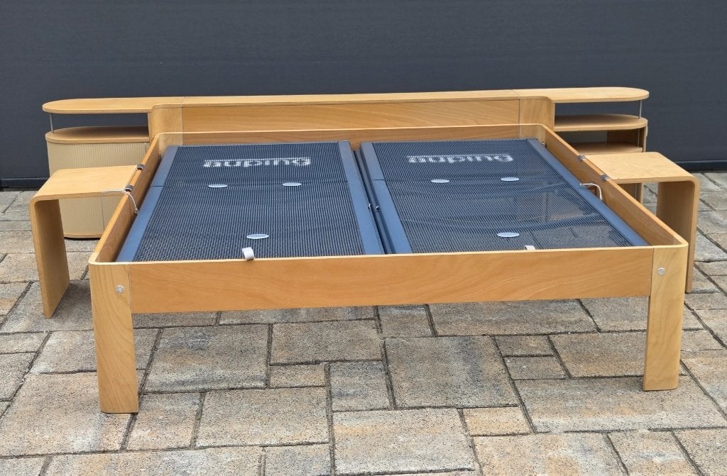 Hele mooie Auping 180x200 hoog model (48 cm) licht beuken, Huis en Inrichting, Ophalen, Verstelbaar, Beige, Tweepersoons