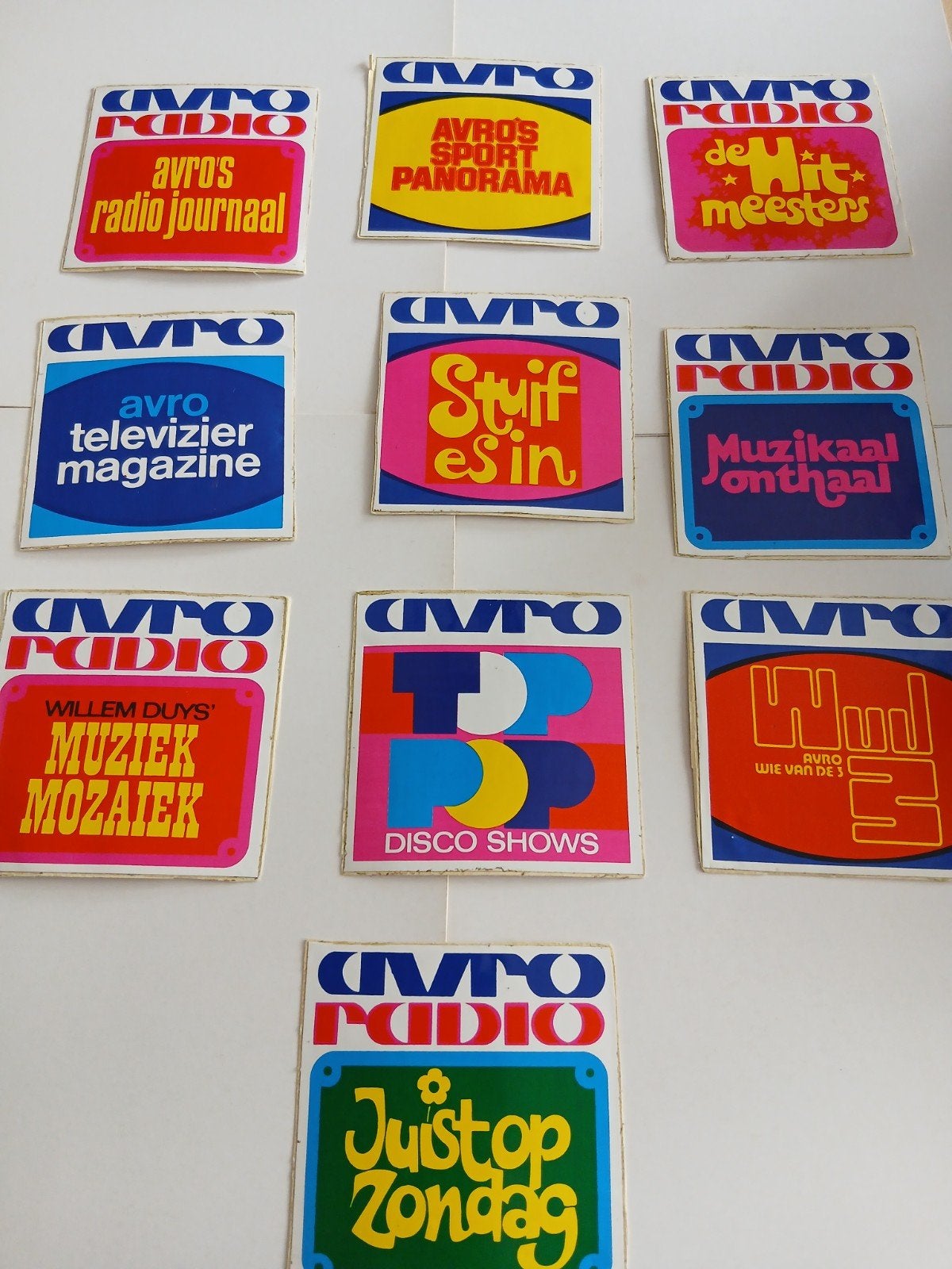 Avro vintage stickers 5, Verzamelen, Stickers, Ophalen of Verzenden, Zo goed als nieuw