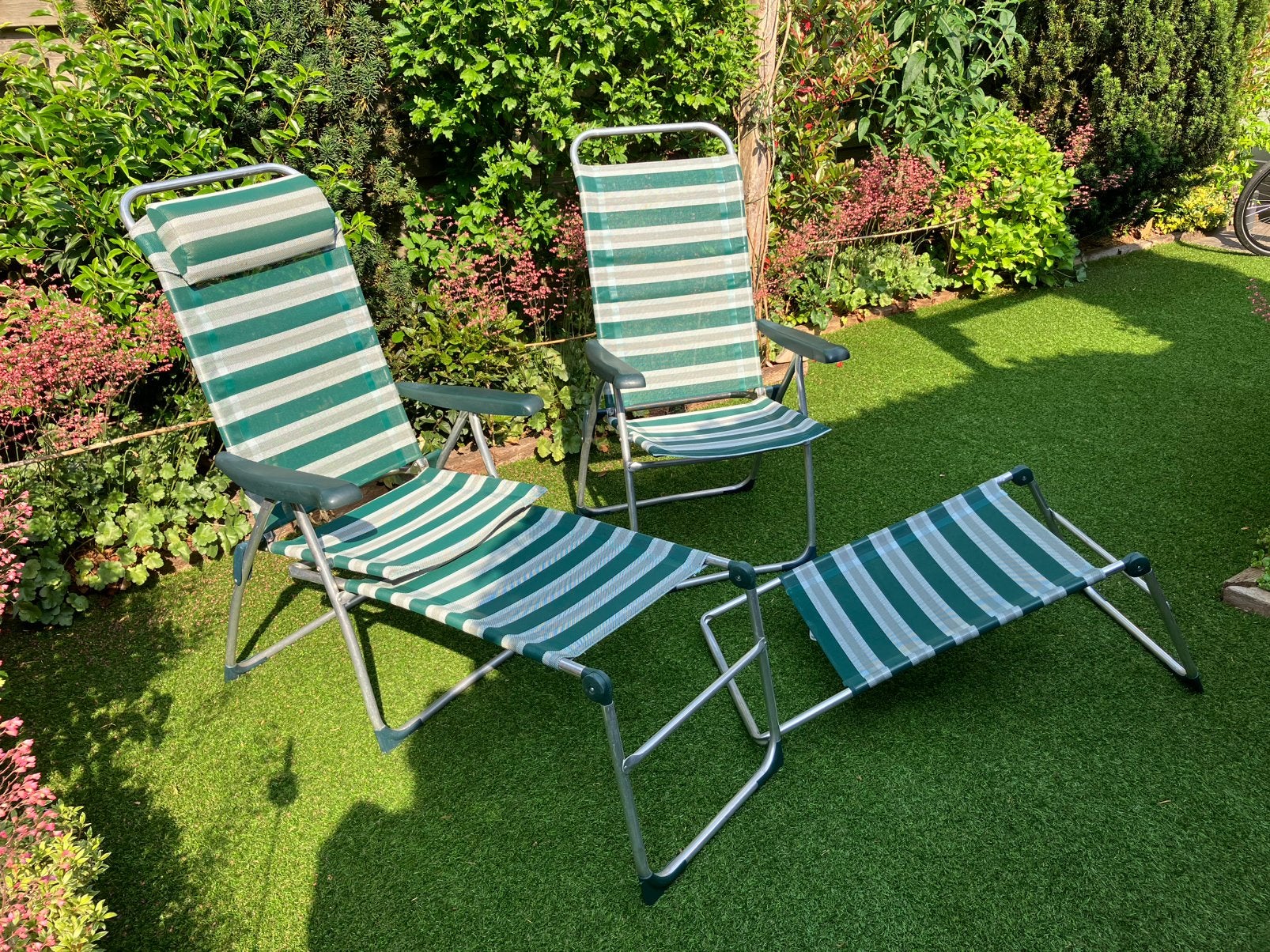 Crespo campingstoelen met beenrek, Caravans en Kamperen, Ophalen, Gebruikt, Campingstoel