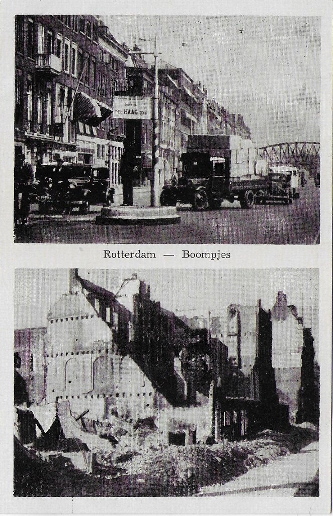 Rotterdam Boompjes Ongelopen Ansichtkaart (B6803), Ophalen of Verzenden, 1940 tot 1960, Ongelopen, Zuid-Holland
