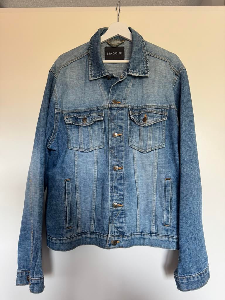 Heren spijkerjas Biaggini L, Ophalen of Verzenden, Zo goed als nieuw, Blauw