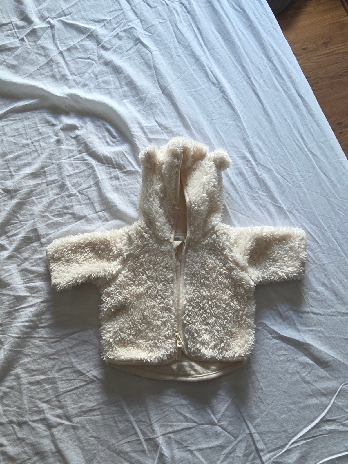 Schattige teddy winterjas voor baby's - Maat 50, Kinderen en Baby's, Jongetje of Meisje, H&M, Ophalen of Verzenden, Zo goed als nieuw