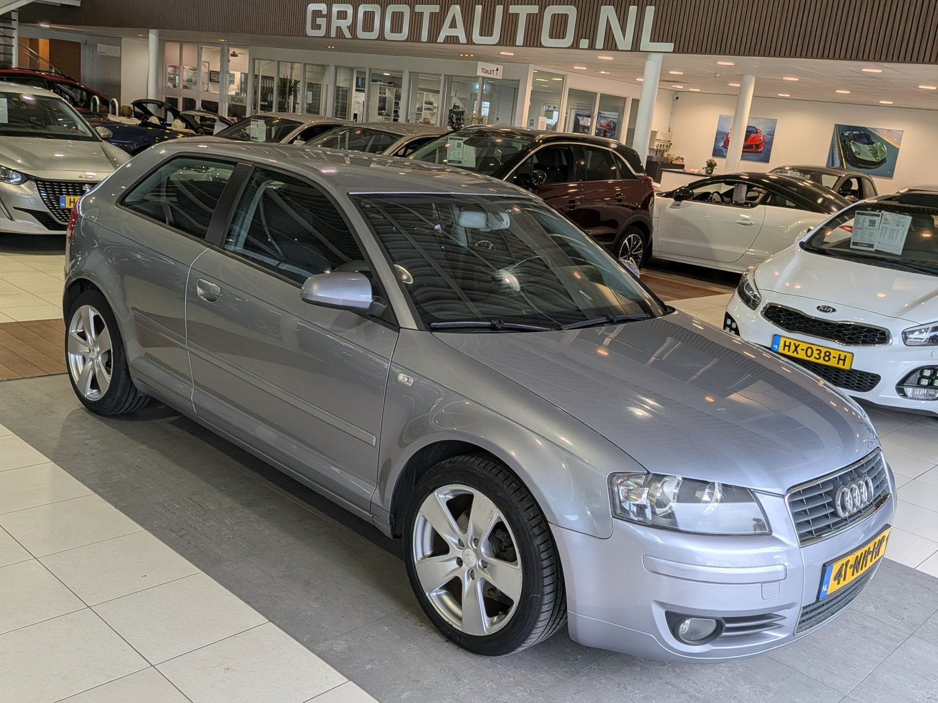 Audi A3 2.0 FSI Ambiente Automaat Airco, Cruise control, Iso, Auto's, Audi, Stof, Zwart, 4 cilinders, Origineel Nederlands