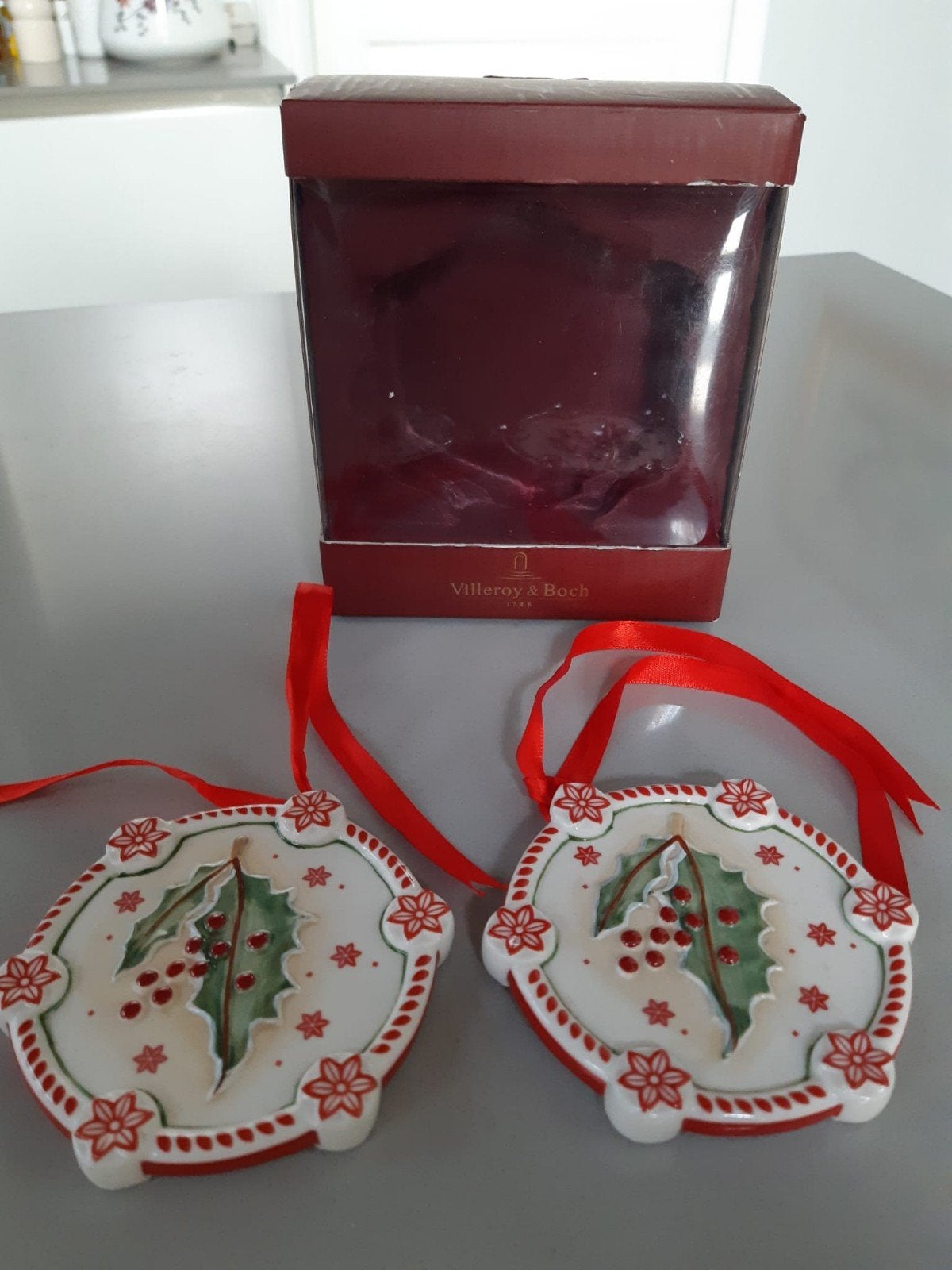 2 porseleinen Kersthangers Villeroy & Boch Bakery Decoration, Diversen, Kerst, Ophalen of Verzenden, Nieuw