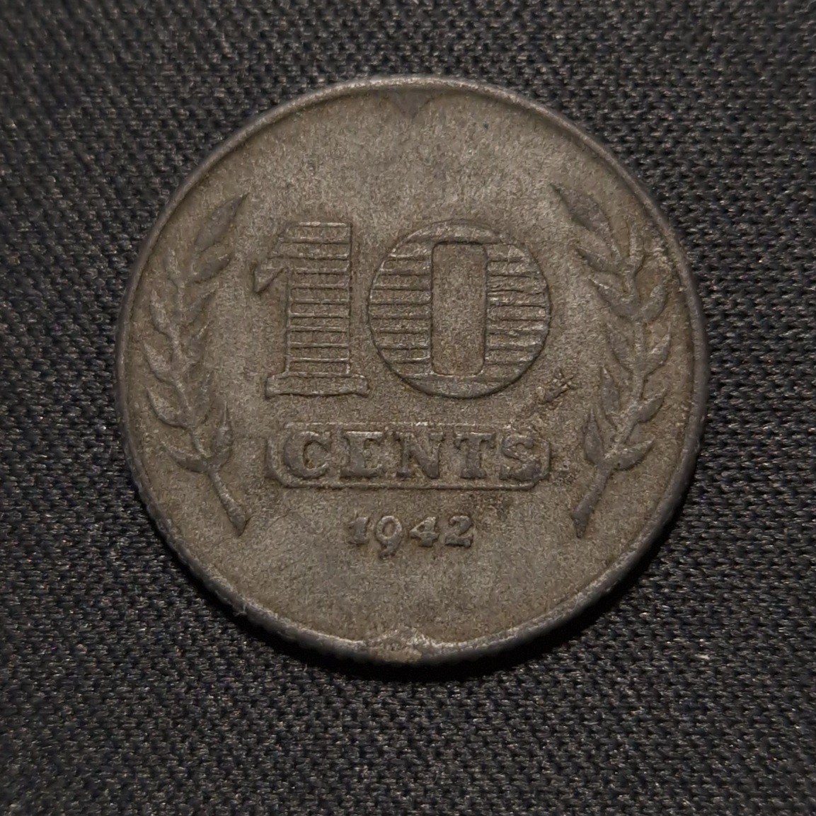 10 cent 1942 zink, Verzenden, Koningin Wilhelmina, 10 cent, Losse munt