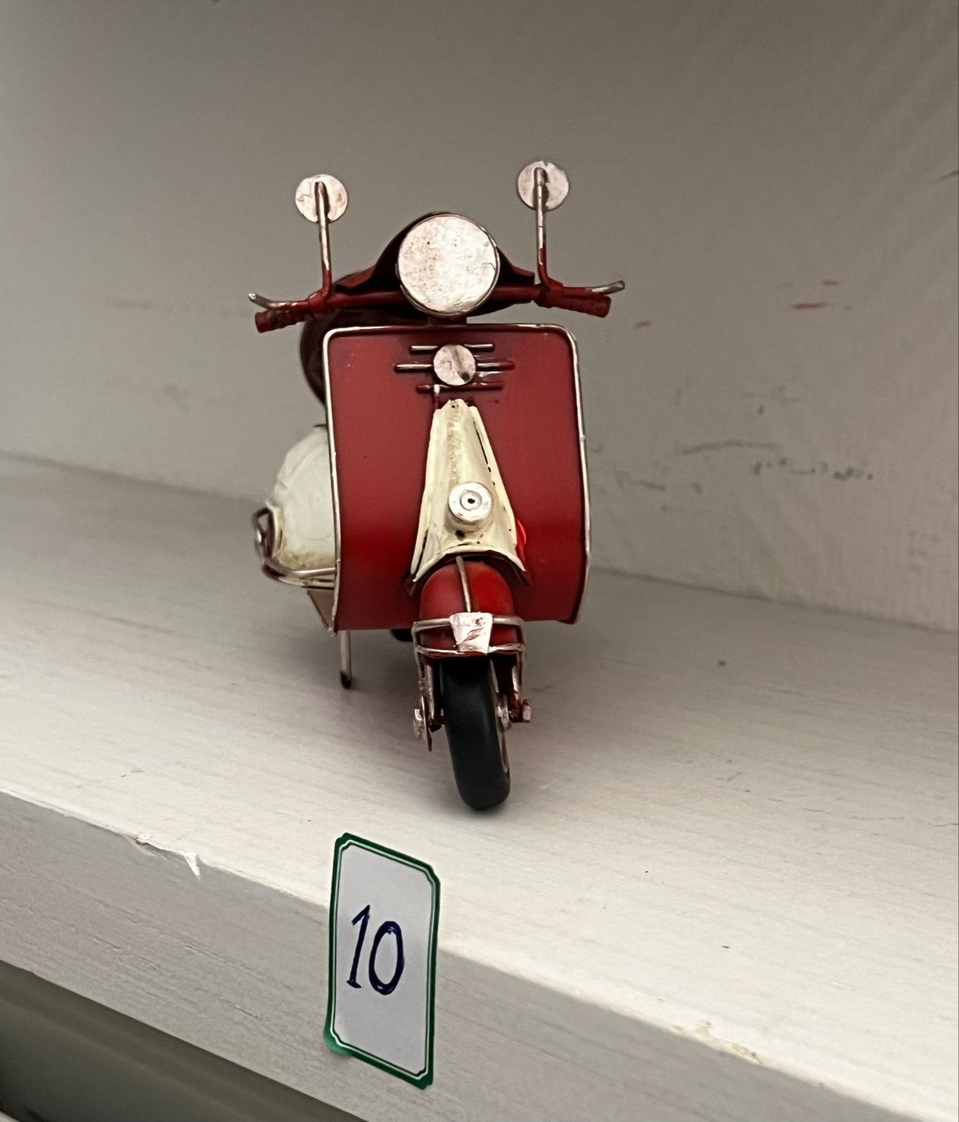 Decoratieve metalen Vespa scooter miniatuur, Ophalen of Verzenden, Gebruikt