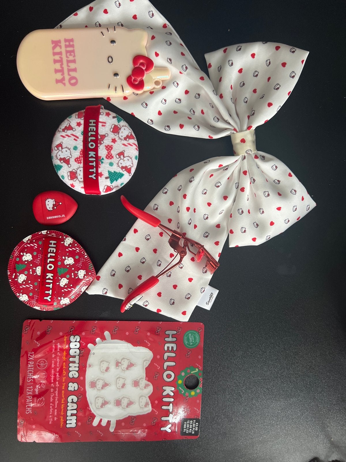 Hello Kitty Kerst make-up en accessoires set, Ophalen, Gehele gezicht, Nieuw, Toebehoren