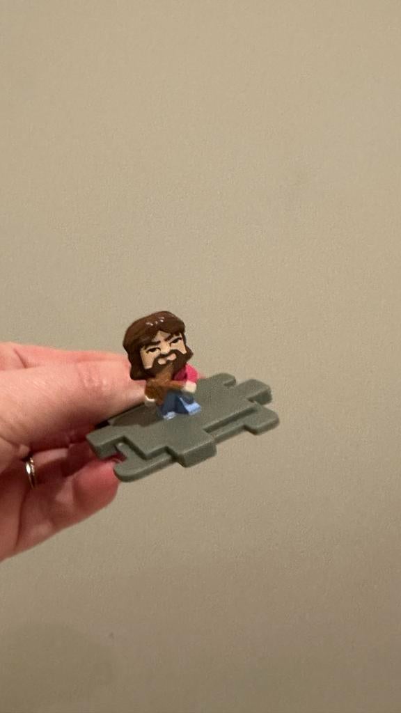 Minecraft Mini Figuur in Kubus - Steve met Baard, Ophalen of Verzenden, Gebruikt