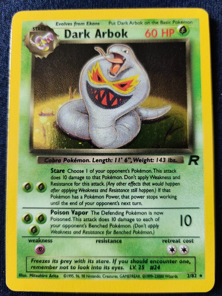 Dark Arbok Holo - Team Rocket 2/82 - Near Mint, Ophalen of Verzenden, Nieuw