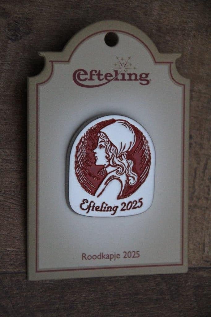 efteling pin  jaar pin 2025 roodkapje, Ophalen of Verzenden, Nieuw, Button of Speldje