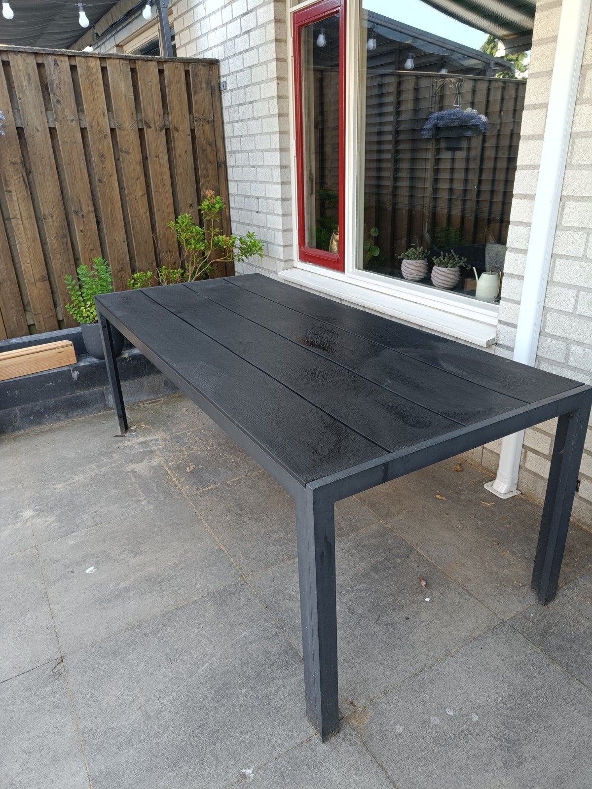 Tuintafel, Ophalen, Gebruikt, Rechthoekig, Aluminium