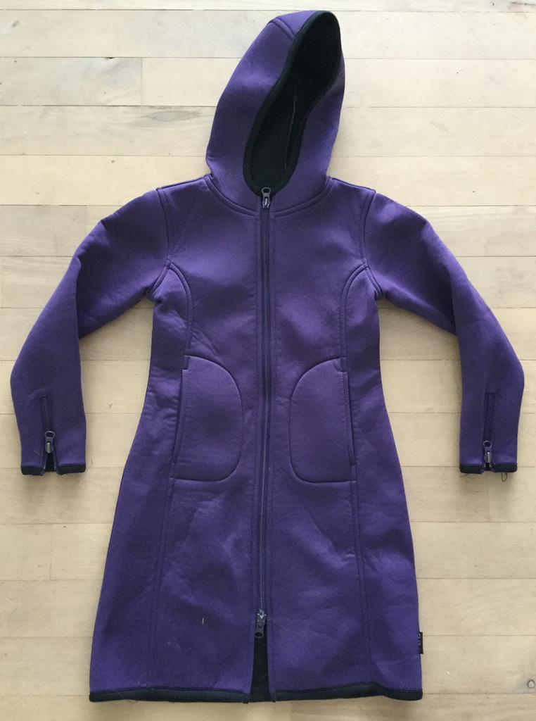 Coolcat design meisjes lange jas soft shell paars 110 / 116, Ophalen of Verzenden, Zo goed als nieuw, Meisje, Jas