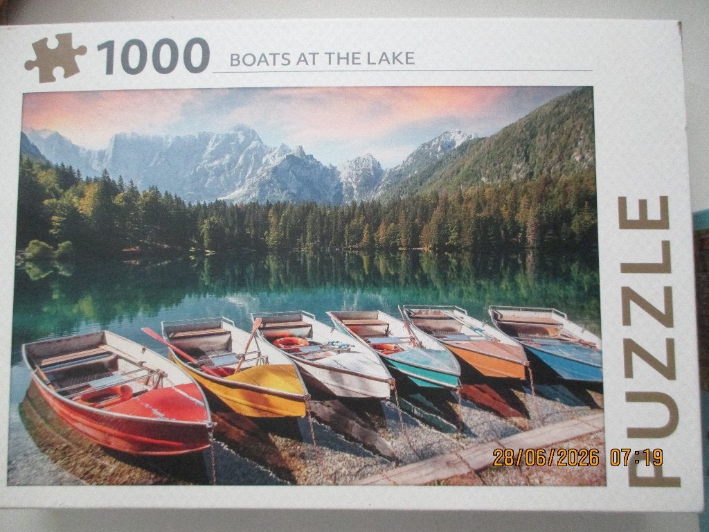 legpuzzel Boats at the lake, Ophalen, 500 t/m 1500 stukjes, Zo goed als nieuw, Legpuzzel