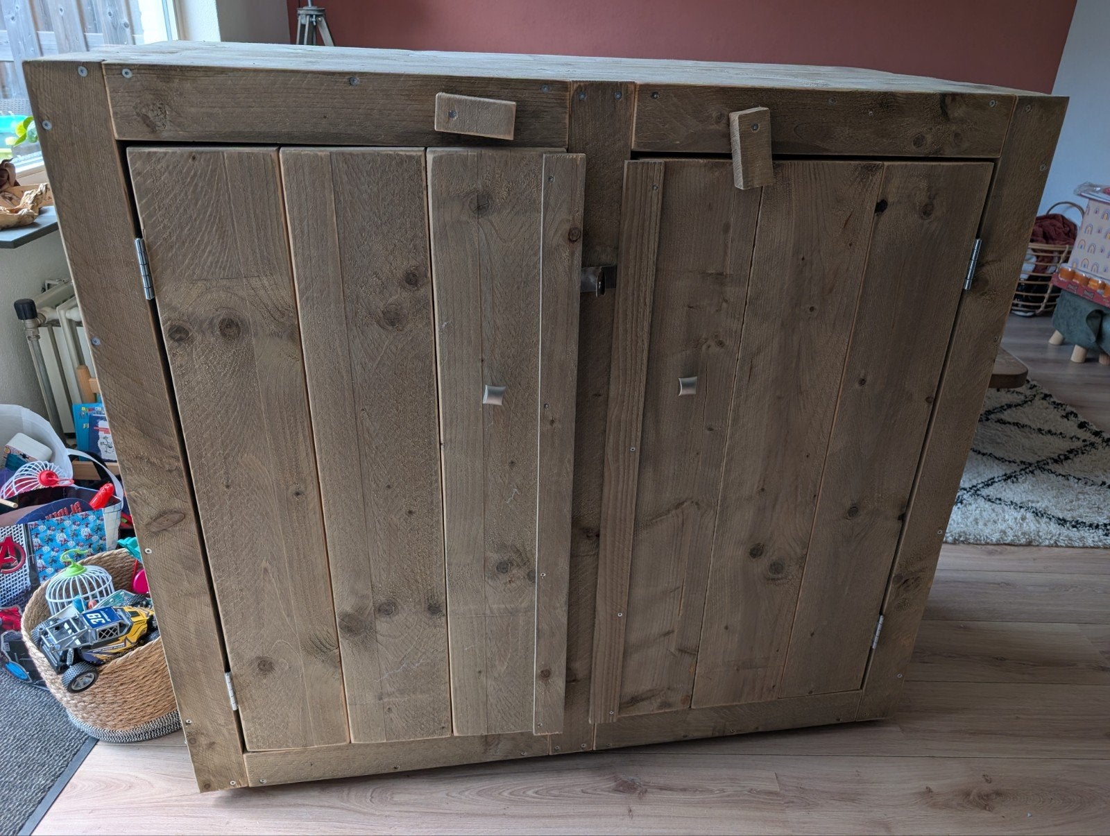 Steigerhouten kast, Ophalen, 25 tot 50 cm, 50 tot 100 cm