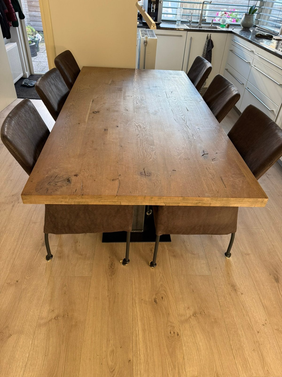 Eettafel, Huis en Inrichting, Tafels | Eettafels, Ophalen, 200 cm of meer, 50 tot 100 cm, Zo goed als nieuw