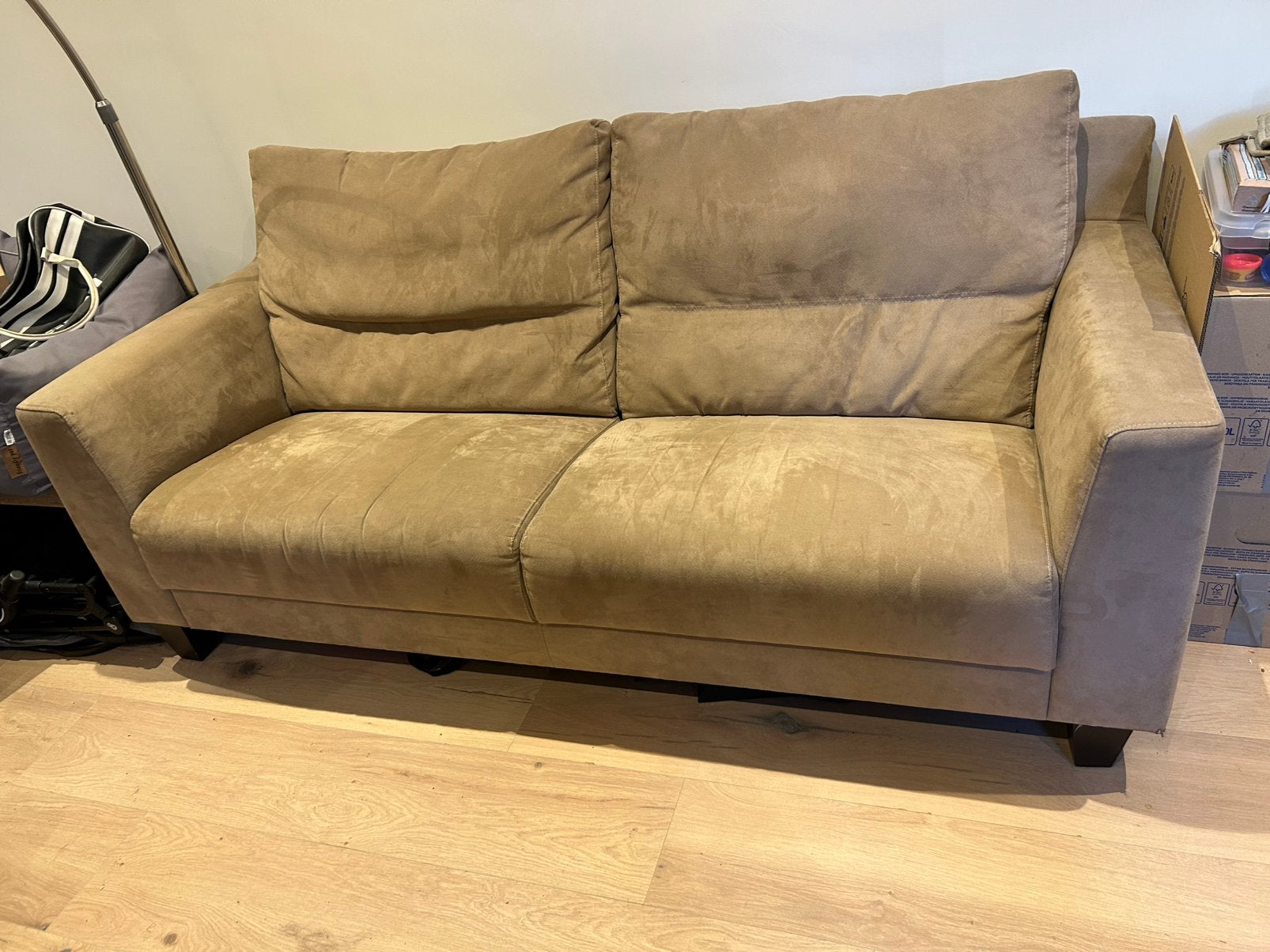 Zo goed als nieuwe 2-zitsbank - Kleine beschadiging hoek, Ophalen, Tweepersoons, 75 tot 100 cm, Zo goed als nieuw