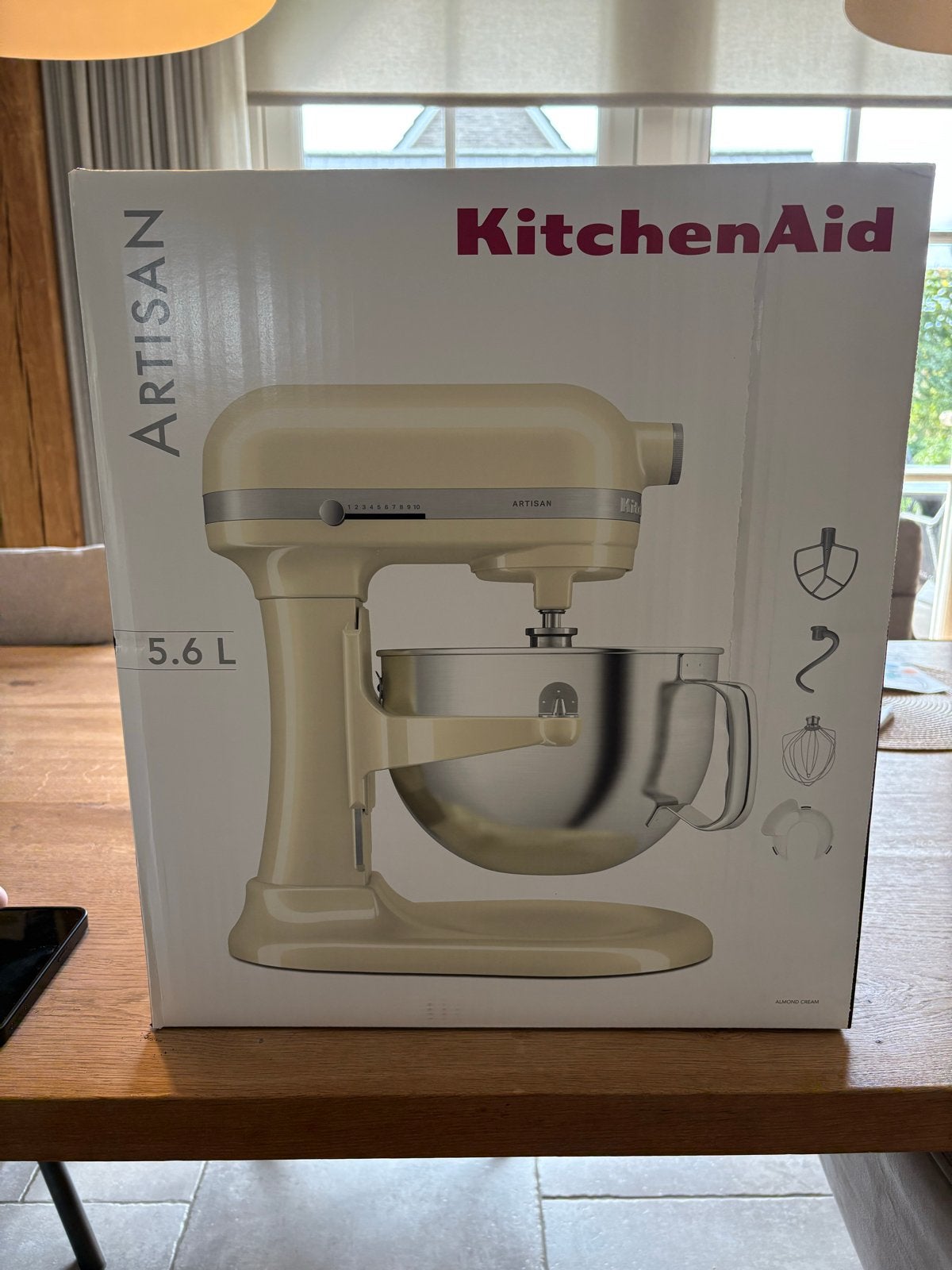 KitchenAid Artisan 5.6L Mixer, 4 liter of meer, Ophalen, Nieuw, 3 snelheden of meer