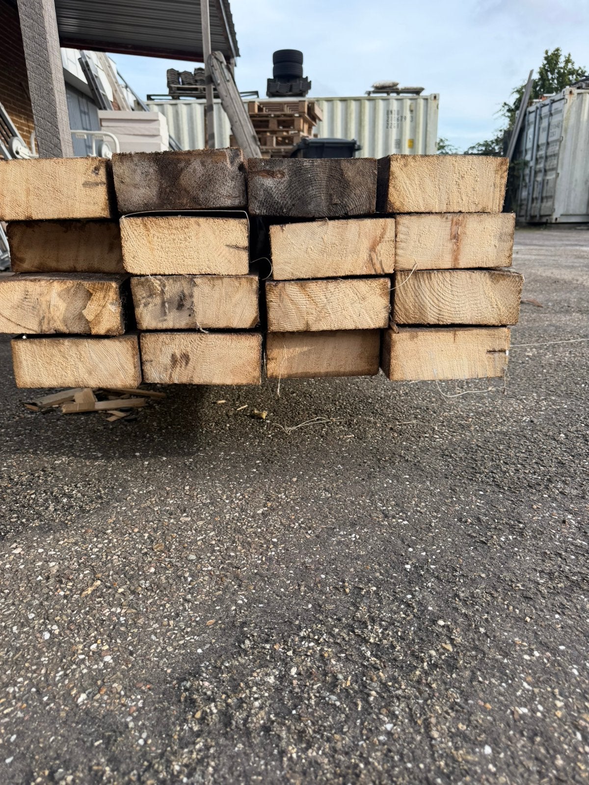 16 houten balken, 3,6m lang, 17,5x7 cm, Doe-het-zelf en Verbouw, Ophalen, Gebruikt, Balk, Vuren