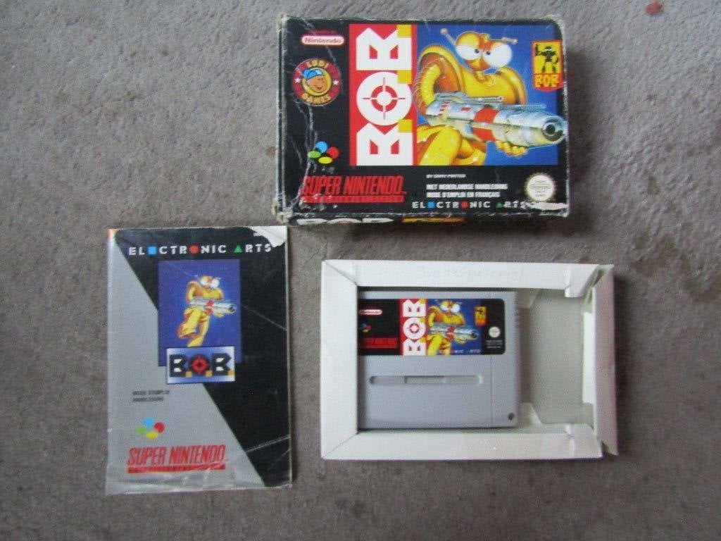Snes spel: B.O.B. Met doosje en boekje, Avontuur en Actie, Gebruikt, 1 speler, Ophalen of Verzenden