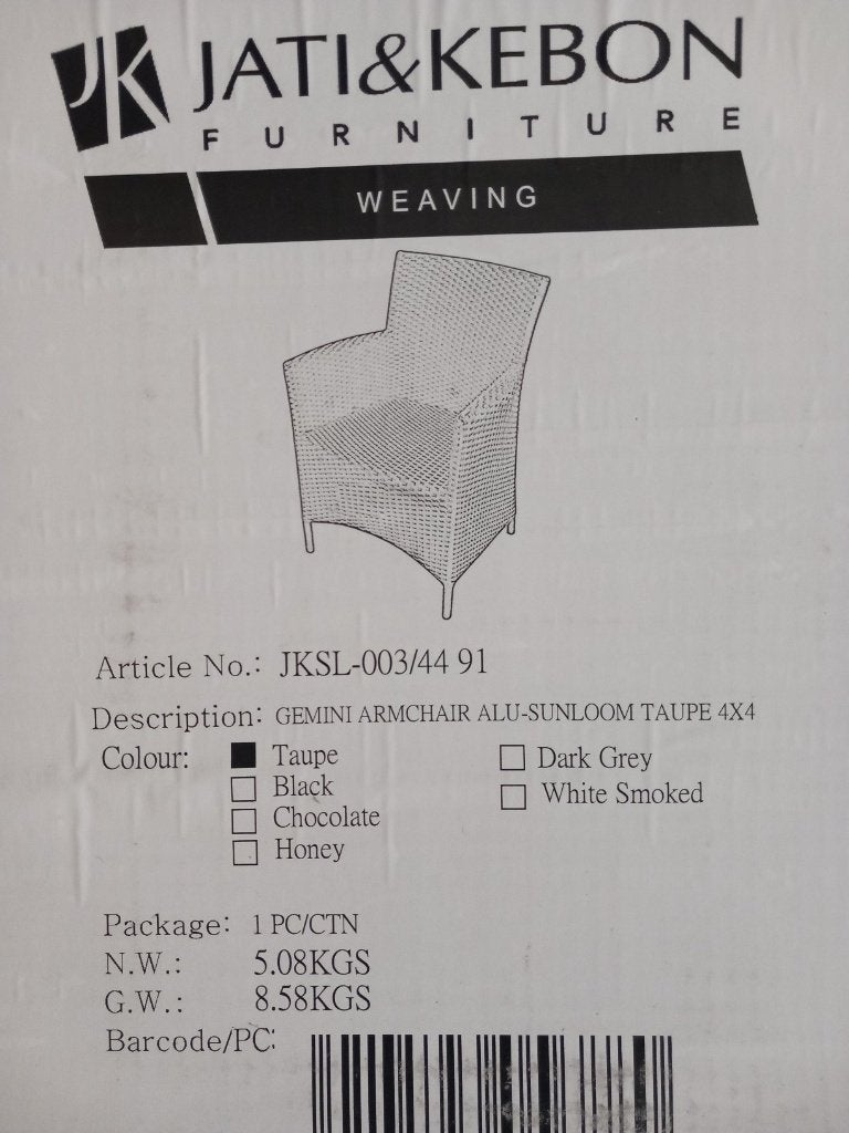 Jati & Kebon outdoor stoelen 4 stuks 795 euro AANBIEDING, Tuin en Terras, Tuinstoelen, Ophalen, Nieuw, Overige materialen