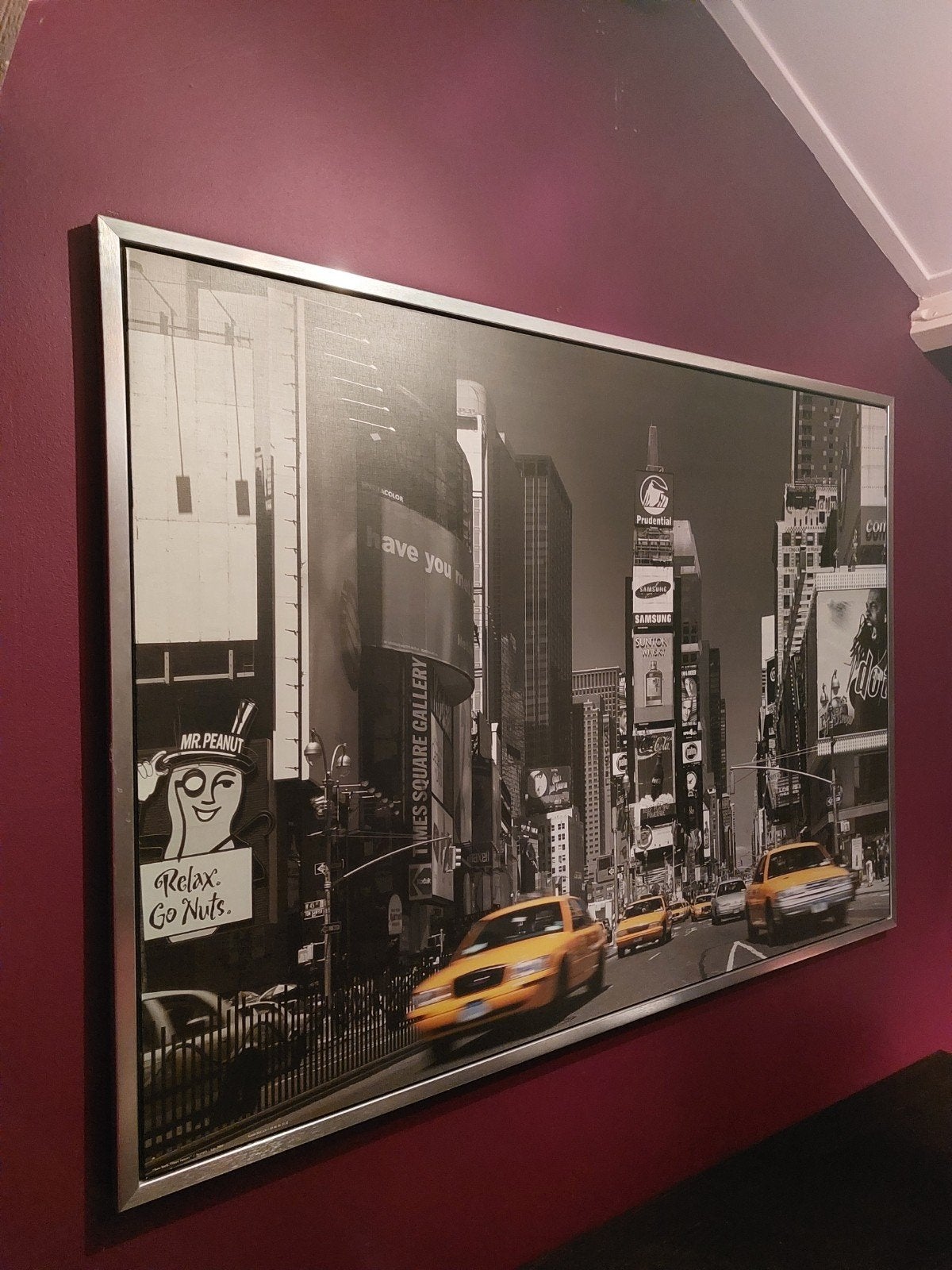 Wanddecoratie canvas Taxi New York, Ophalen of Verzenden, Gebruikt, Schilderij