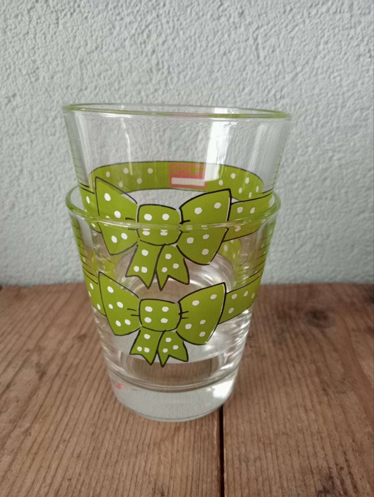 Blond Amsterdam glazen strik, Ophalen of Verzenden, Zo goed als nieuw, Frisdrankglas