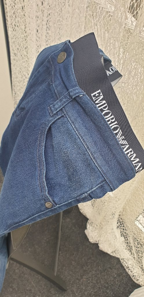 Emporio Armani jeans XS, Kleding | Heren, Armani jeans, Blauw, Overige jeansmaten, Nieuw