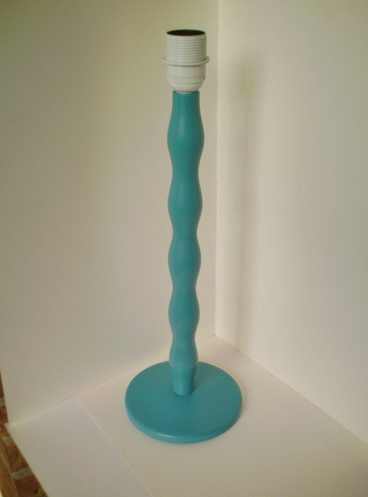Tafellamp - Lampvoet HELSINKI - turquoise - NIEUW !!!, Ophalen of Verzenden, Nieuw, Hout