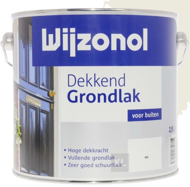 Nieuw Wijzonol Dekkende Grondlak Buitenlak Wit 2,5 L, Wit, Nieuw, Ophalen of Verzenden, Lak