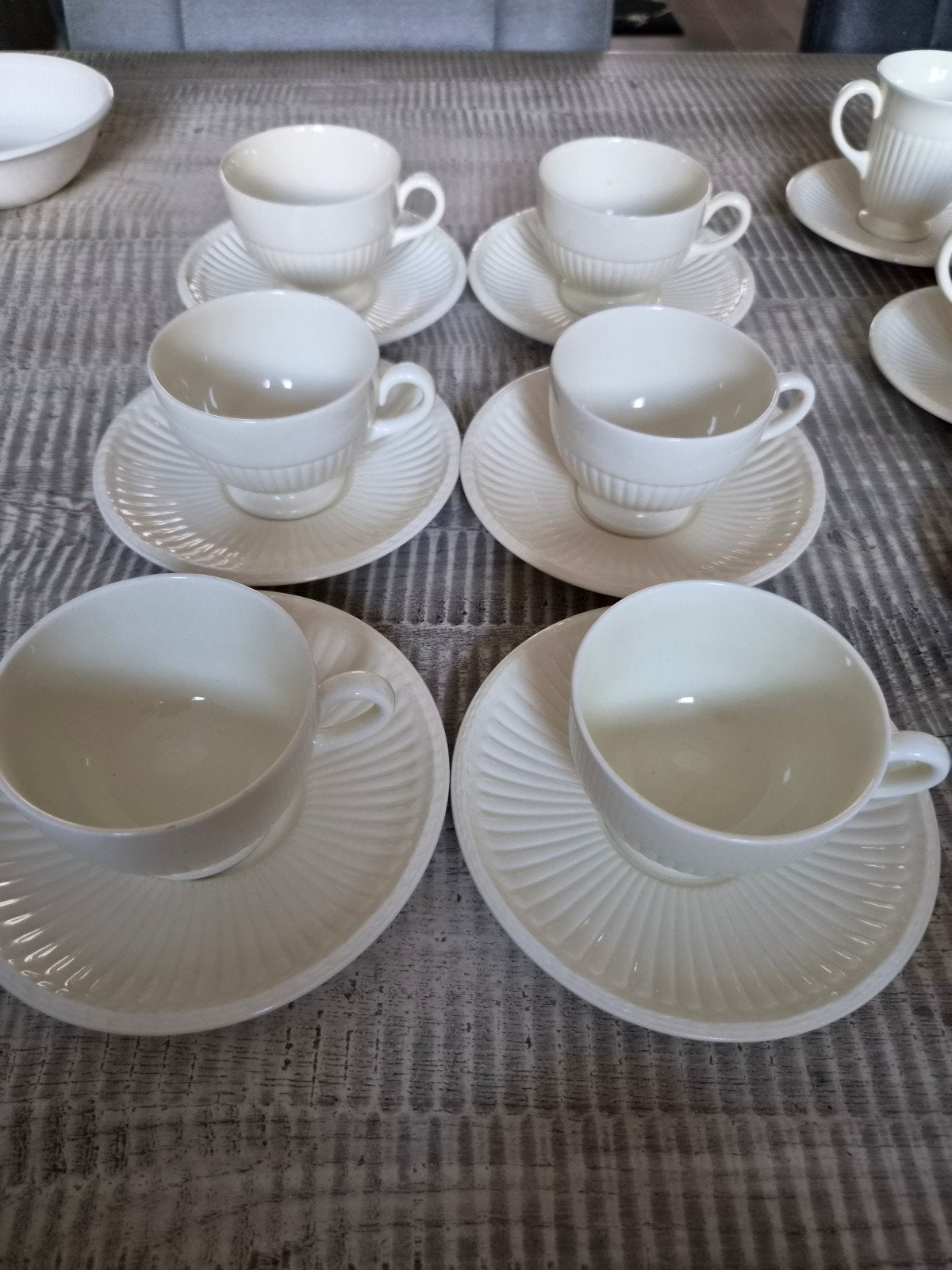 6 Wedgwood Edme theekopjes en schoteltjes, Antiek en Kunst, Antiek | Servies los, Ophalen of Verzenden