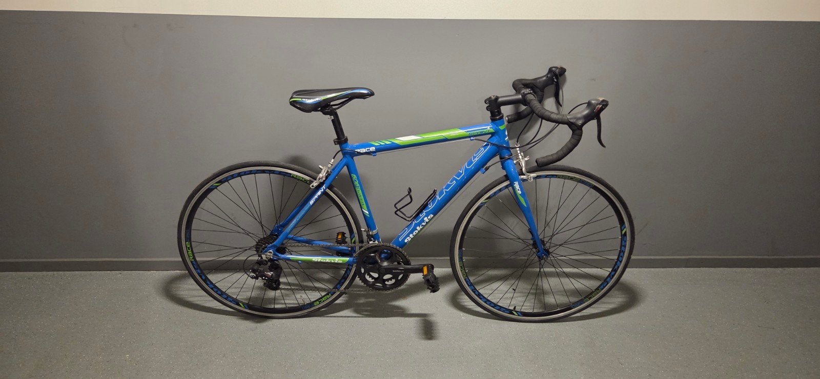 Blauwe racefiets stokvis., Overige merken, 28 inch, Gebruikt, 10 tot 15 versnellingen