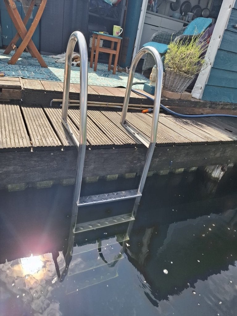 DOCKADD Degelijke stevige Zwemtrap 5 treden RVS 316, Ophalen, Zo goed als nieuw, Overige typen
