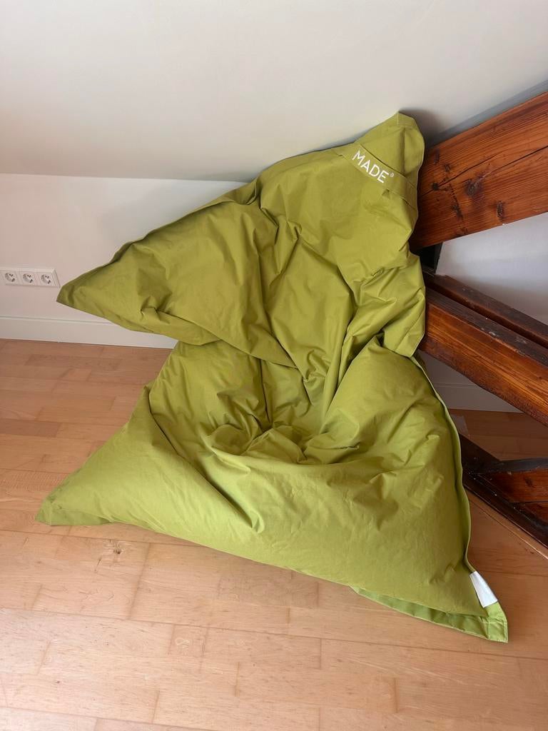 Groene MADE zitzak - Comfortabel en stijlvol, Ophalen, Gebruikt, Groen, Zitzak