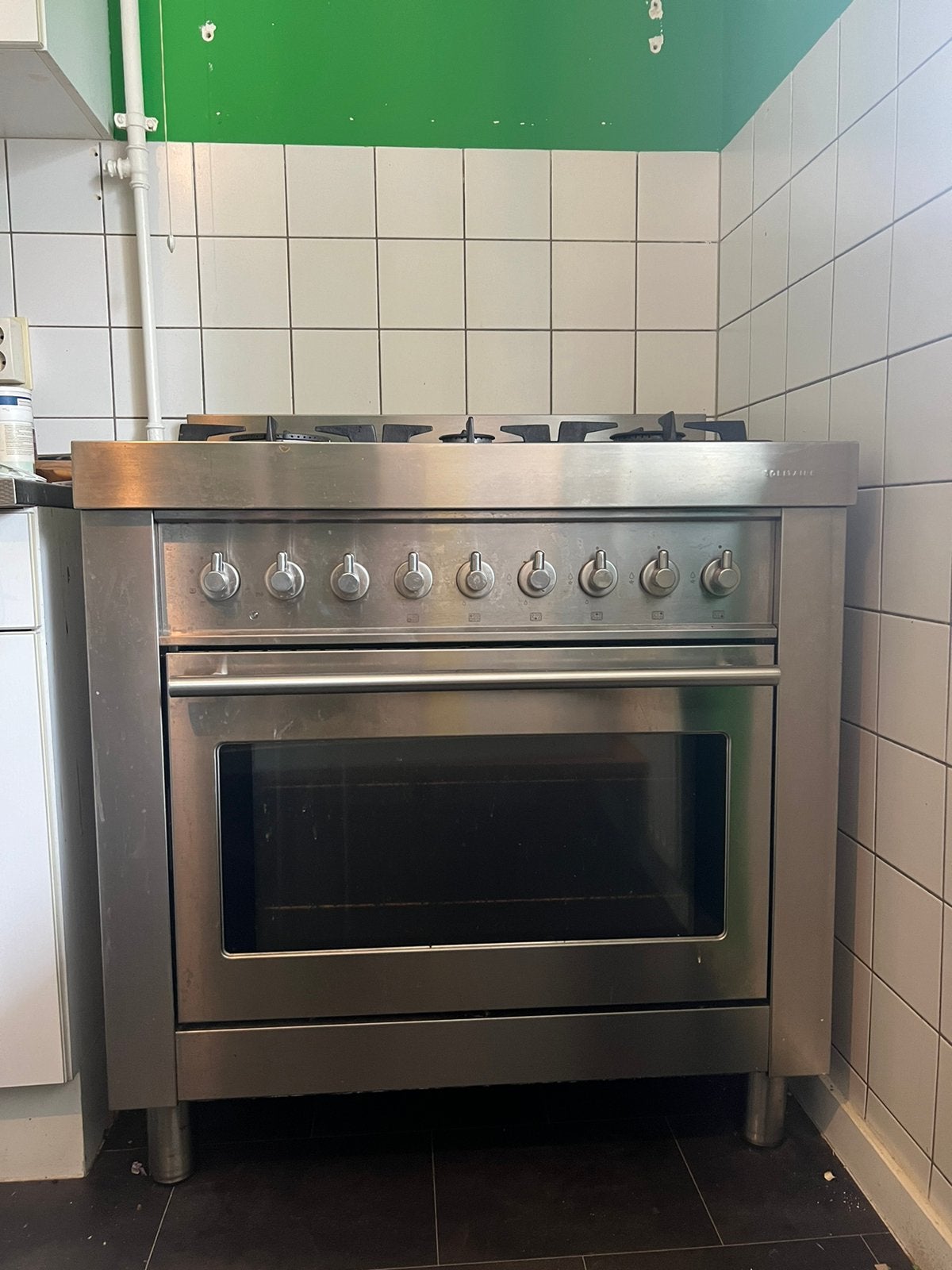 Solitaire 6 pits gasfornuis & oven RVS, Witgoed en Apparatuur, Ophalen, 60 cm of meer, Gas, Vrijstaand