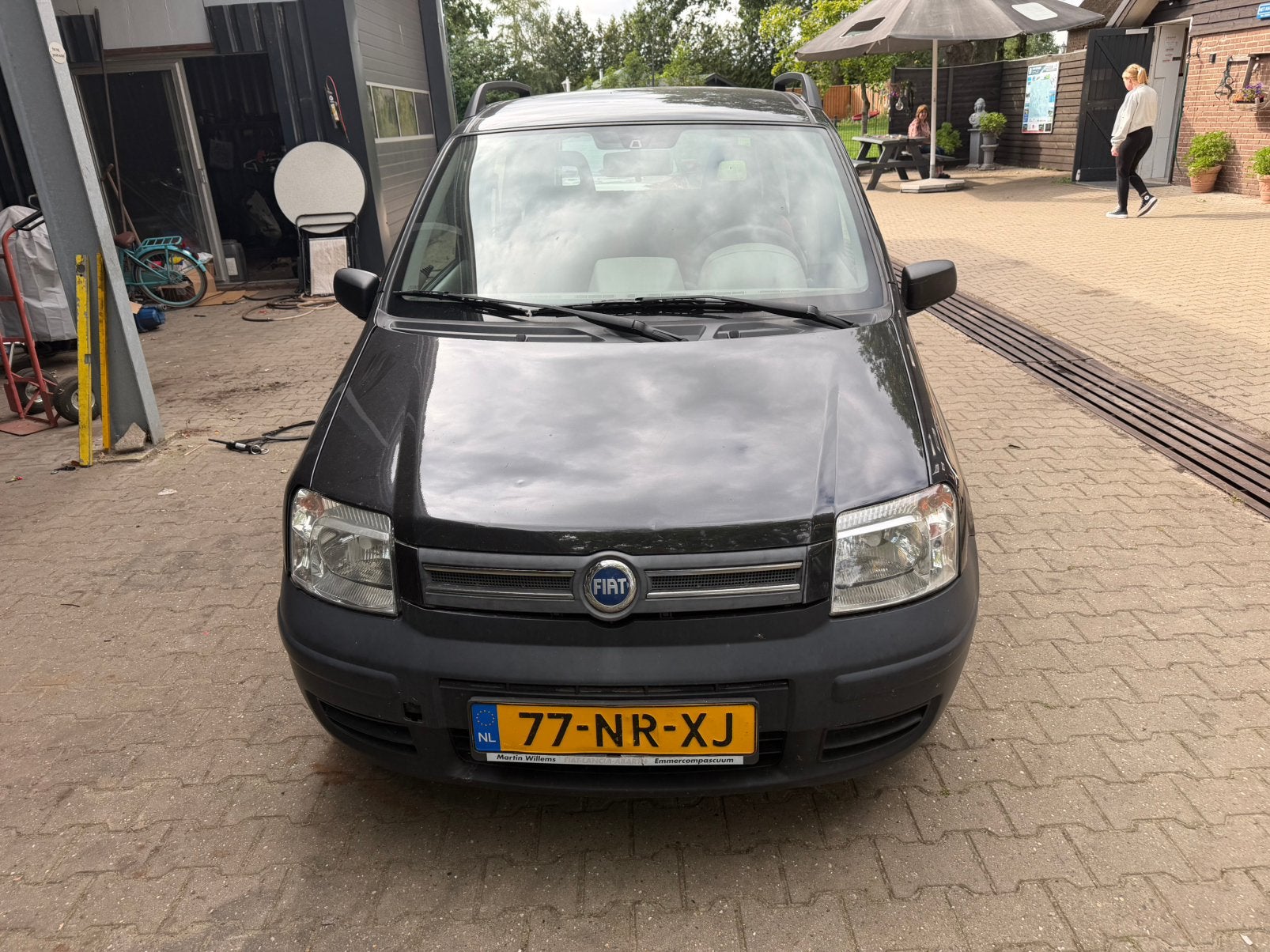 Fiat Panda 1.2 2004 Zwart, Auto's, Voorwielaandrijving, Zwart, Origineel Nederlands, Handgeschakeld